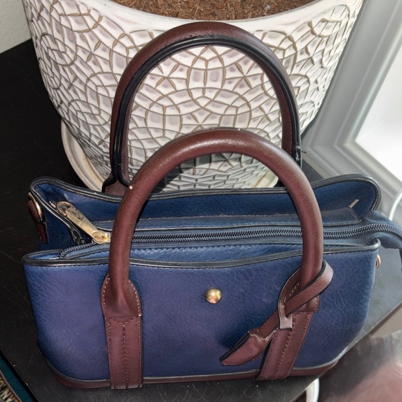 Boutique Blue/Brown Handbag - Picture 2 of 9